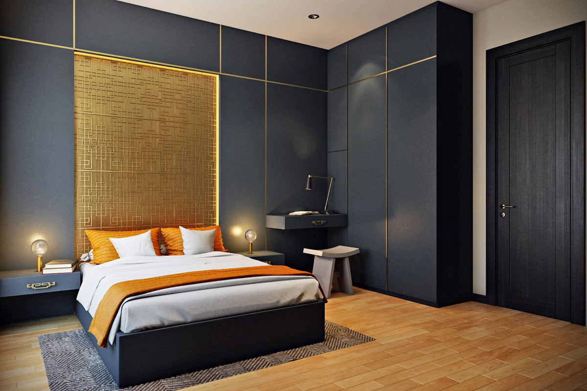10 mẫu phòng ngủ hiện đại đẹp với mảng tường đầu giường