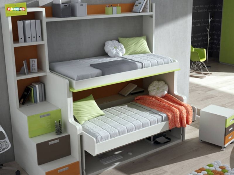 Giường ngủ trẻ em nội thất thông minh cho nhà nhỏ