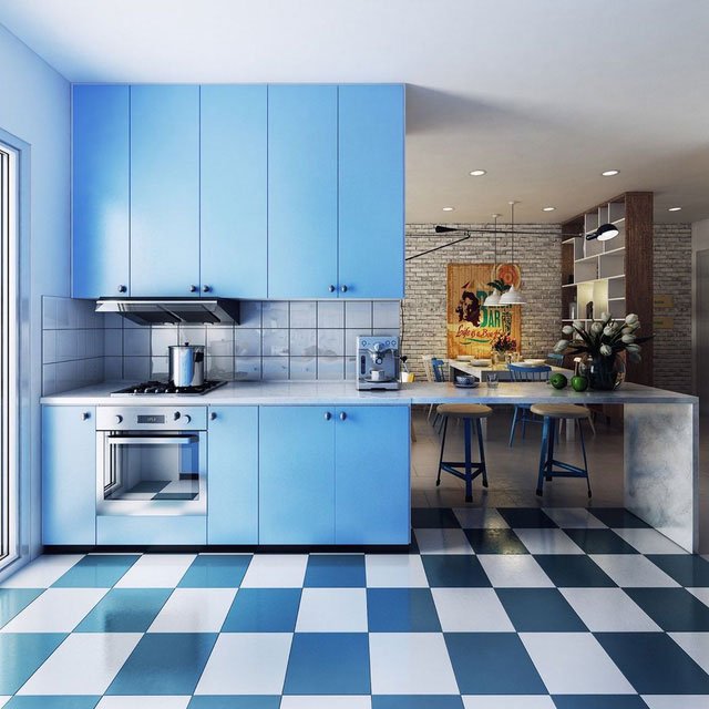 Khám phá 10 mẫu phòng bếp màu xanh đẹp mê ly nhìn là mê