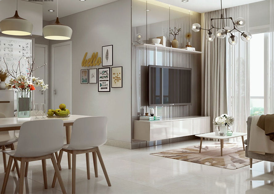 13 Mẫu thiết kế nội thất chung cư 60m2 Đẹp  Tiện Nghi 2022