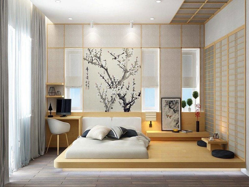 Những mẫu phòng ngủ phong cách Nhật Bản đẹp say mê