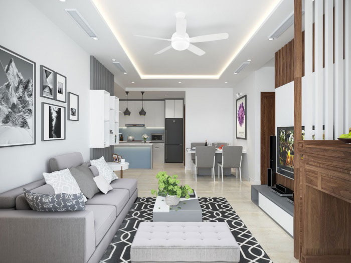 Thiết kế nội thất chung cư phong cách tân cổ điển 2021