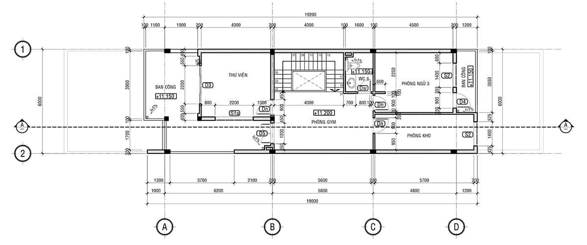 mặt bằng nhà phố 6m 10