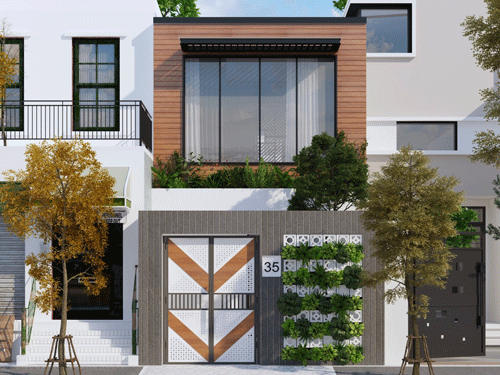 Bản vẽ mẫu nhà 1 trệt 1 lầu chữ L đơn giản 6x20 mái thái đẹp - Chuyên thiết  kế biệt thự nhà phố nhà cấp 4 đẹp