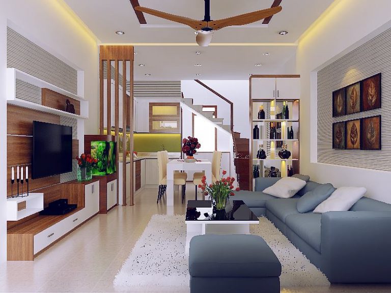 Top 10 mẫu nội thất phòng khách nhà phố hiện đại - Sài Gòn Vui