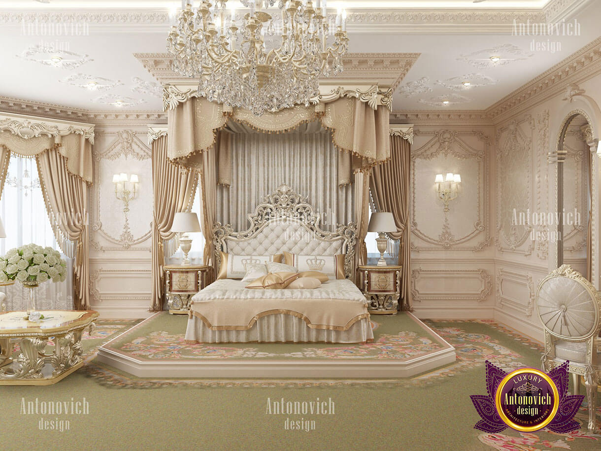 phòng ngủ hoàng gia đẹp phong cách cổ điển