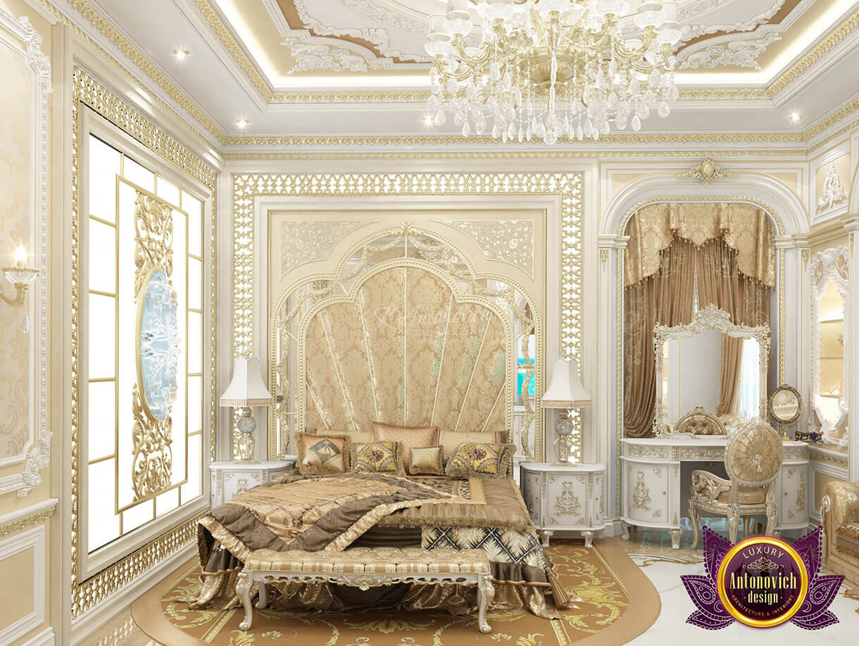 phòng ngủ hoàng gia đẹp cổ điển
