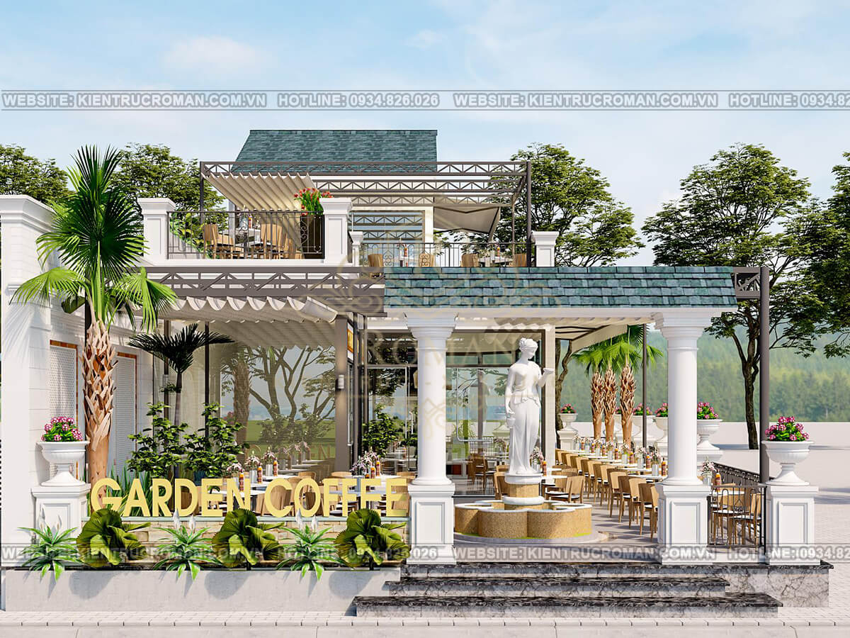 thiết kế cafe sân vườn đẹp