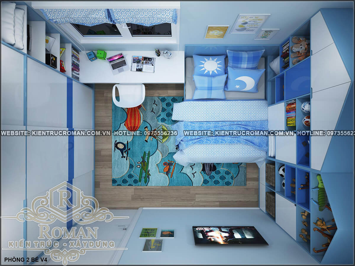 phòng ngủ của bé thiết kế nhà ống 4 tầng
